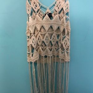 Fringe overlay shirt